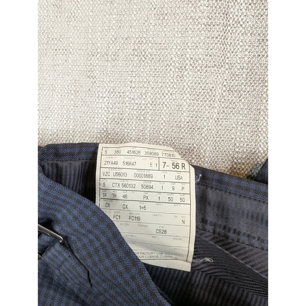 Tom Ford Dress Pants Mens 7-56R (36X29) Check Silk Wool Side Adjusters Trousers - Picture 11 of 13